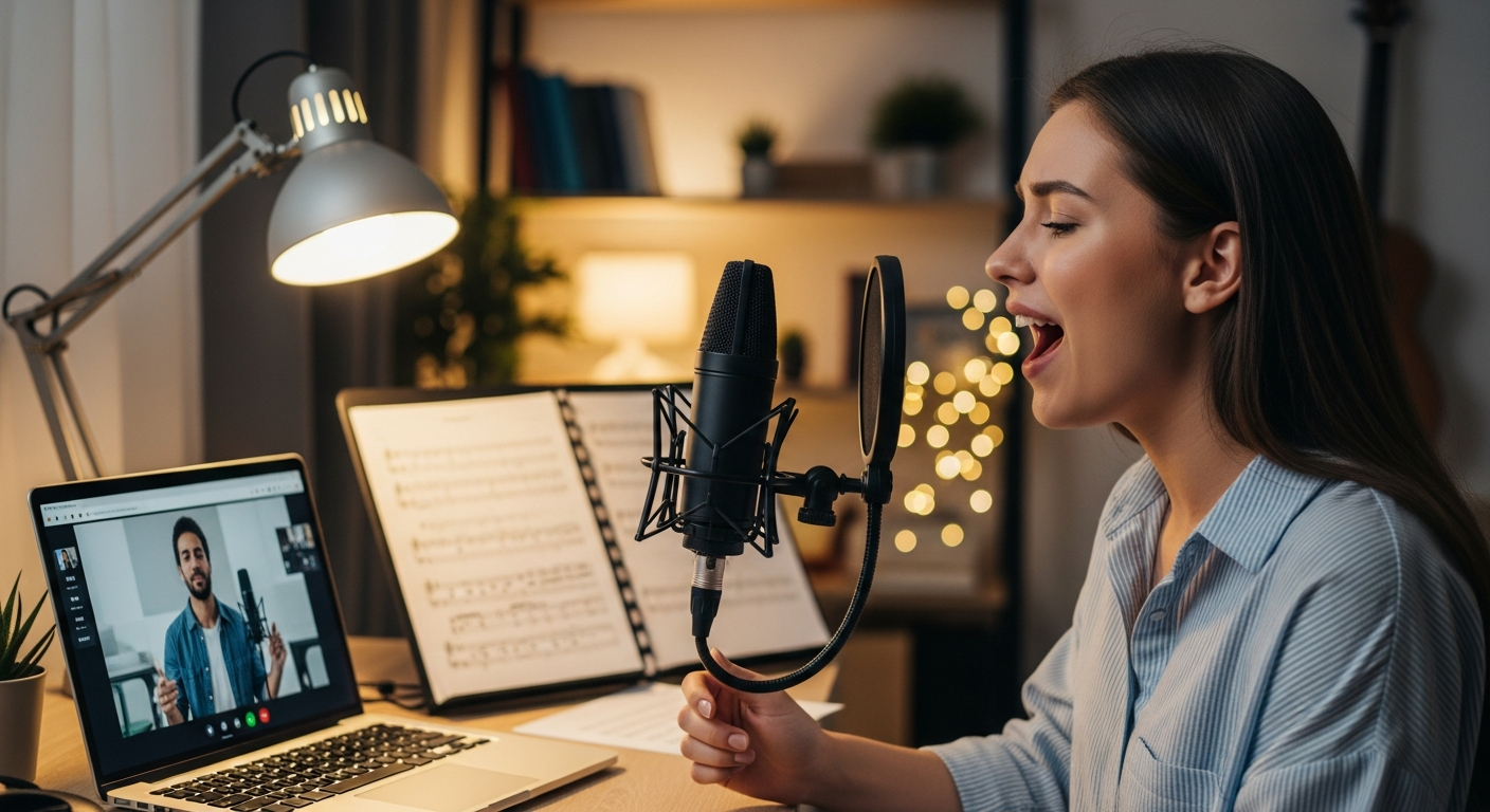 Онлайн занятие по вокалу в Singora